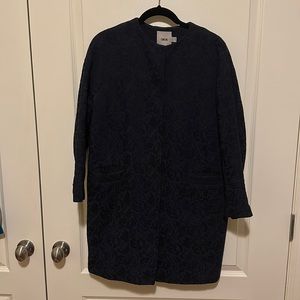 Jacquard longline jacket